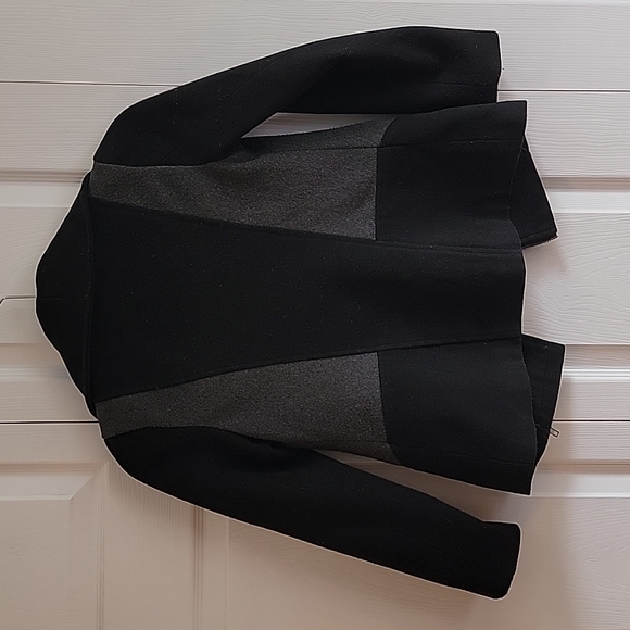 Girls Rothschild Black and Grey Moto Winter Coat - Picture 2 of 5